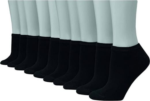 10 Pack Hanes Women’s No Show Socks￼