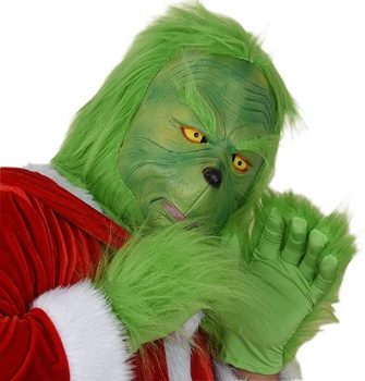Grinch mask gloves￼