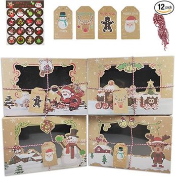  12pcs Christmas Cookie Boxes￼