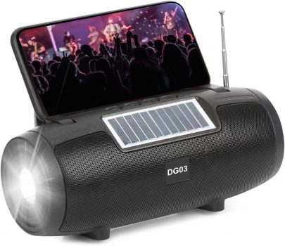 Solar Outdoor Speaker with Flashlight￼