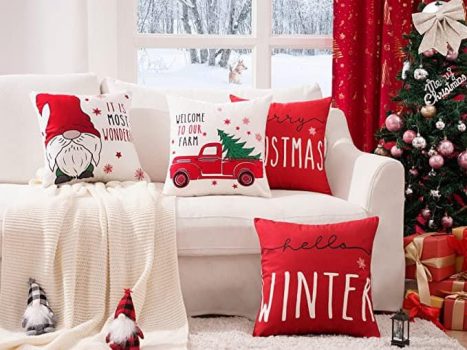  Christmas Pillow Covers 18×18 Set of 4￼