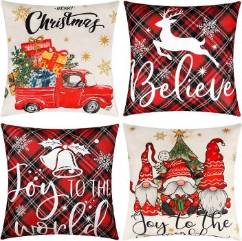 Christmas Pillow Covers 18’’ x 18’’ Set of 4!!!!!!!!!