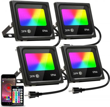 Colored Flood Light Outdoor 200W Equivalent￼