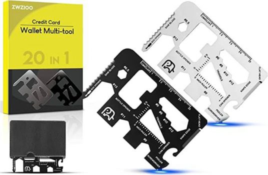 Great Stocking Stuffers Gifts, 2 Packs 20 in 1 Wallet Credit Card Multitool￼