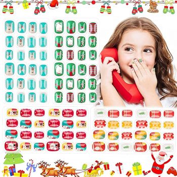  Christmas Press on Nails for Kids Fake Nails PCS (More Options)￼
