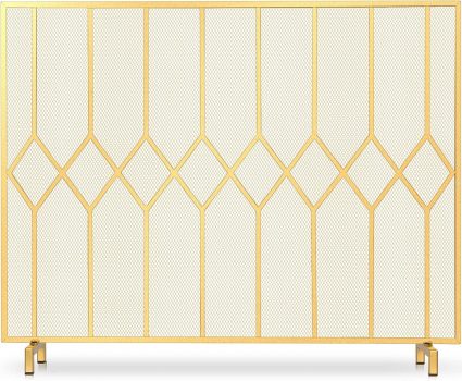  Decorative Gold Fireplace Screen￼