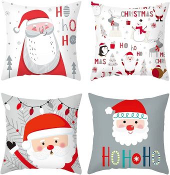 4pCS Santa Claus printed pillowcase￼