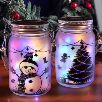  2 Pack Solar Hanging Fairy Lantern and Mason Jar Lights ￼