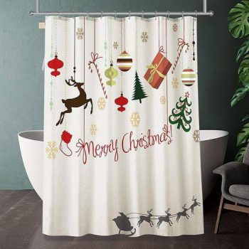  Christmas Shower Curtain ￼