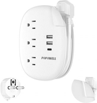  European Travel Plug Adapter with USB C￼