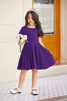 Girls Cotton A Line Dress