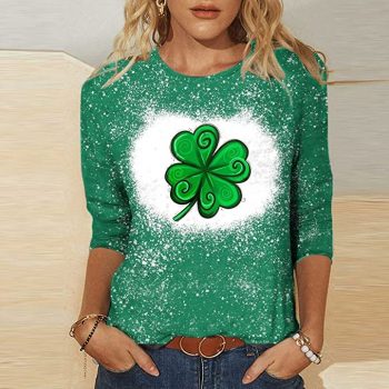 Women St. Patrick’s Day shirt 3/4 Sleeve Dressy Casual Tops