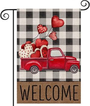  Valentines Day Garden Flag Double Sided￼