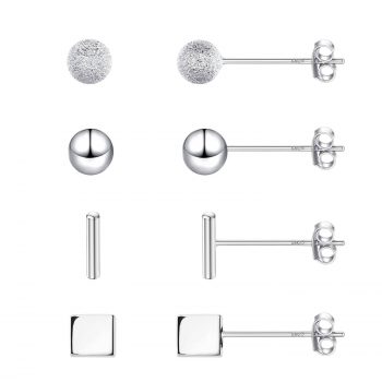 4 Pairs Stud Earrings￼