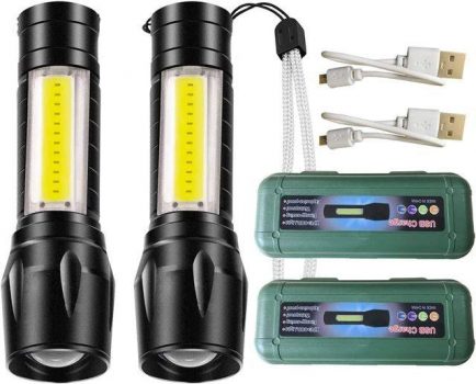  2 Pack Rechargeable Flashlights