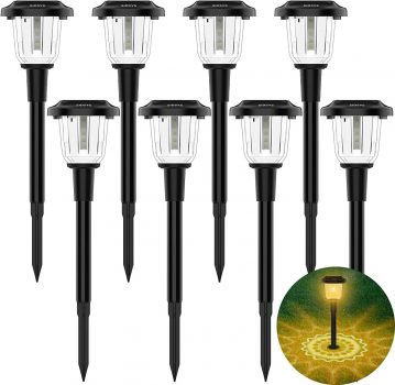 8 Packs Outdoor Solar Lights￼