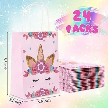  24Packs Unicorn Party Favor Bags￼