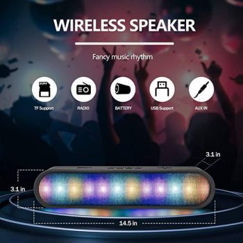  Portable Speaker (100FT Range) with 30W Loud Stereo Sound￼