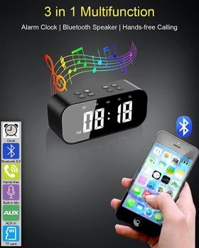 Alarm Clock with Bluetooth Speaker