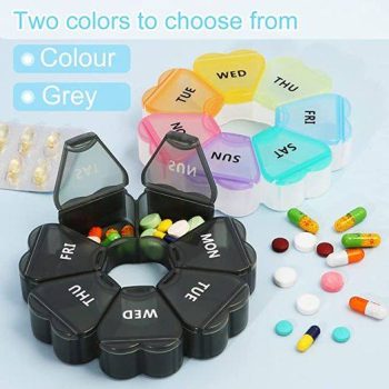 round pill organizer 7 days