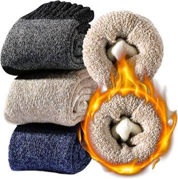 3 Pairs Warm Wool Socks￼