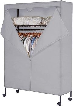 JS HOME Heavy Duty Garment Rack with Cover