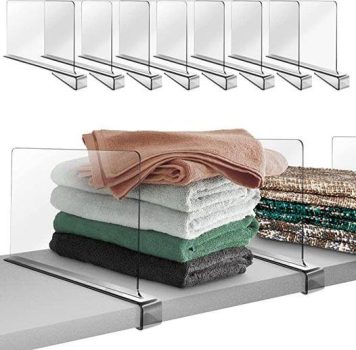  Acrylic Shelf Dividers for Closet Organization￼