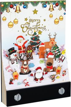  Christmas Party 3D Sticky Notes Paper Memo Pad, Cute 3D Paper Carving Art Notepad￼
