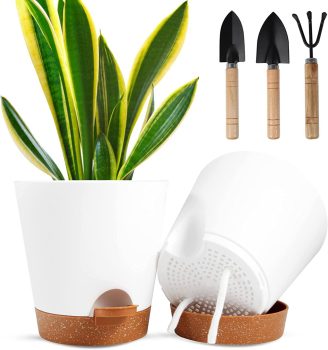 5 Pack 6 Inch Self Watering Planters