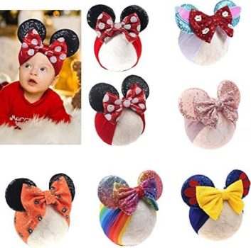  Baby Cute Minnie Ear Knotted Turban￼