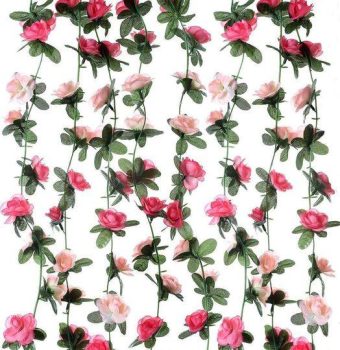  8 Pack 65 FT Flower Garland Decorations￼