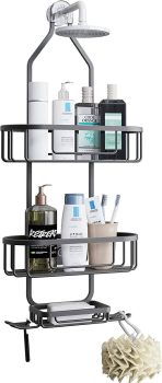 Black Shower Caddy Over Head￼