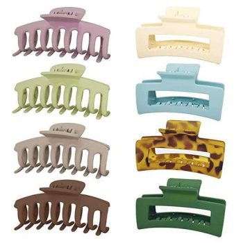  8 Pack Large Hair Claw Clips￼