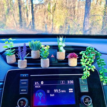  3D Artificial Plants Shape Aromatherapy Car Vent Clip￼