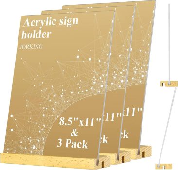 Acrylic Sign Holder–3 Pcs