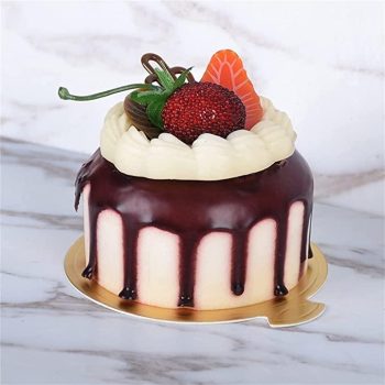 50pcs Round Mousse Cake Boards Gold Paper Cupcake