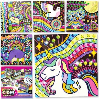  5 Pack Suncatcher Gem Art Kits for Kids￼