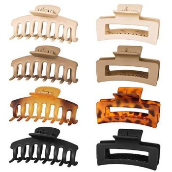  8 Pack Large Hair Claw Clips￼