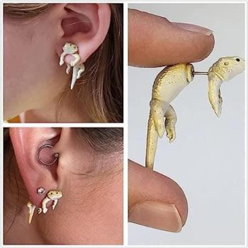 ￼Cute Bearded Dragon Earrings￼