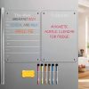 2 Pcs Acrylic Magnetic Dry Erase Board for Fridge
