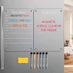 2 Pcs Acrylic Magnetic Dry Erase Board for Fridge