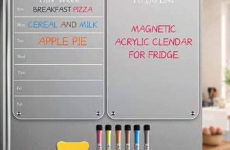 2 Pcs Acrylic Magnetic Dry Erase Board for Fridge￼