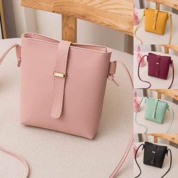 Women Fashion Small Bag Fresh Diagonal Bag Solid Color￼