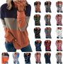 Long Sleeve Shirts for Women 2022 Fall Fashion Crewneck Sweatshirts Plus Size Trendy Blouse Color Block Sweater Top