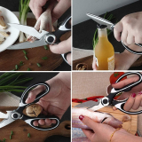 Kitchen Shears,kitchen scissors with Cover,heavy duty scissors Ultra Sharp Stainless Steel Multi-function kitchen scissors for Kitchen, Chicken, Poultry, Fish, Meat, Herbs