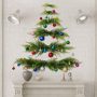 Mini DIY Wall-Mounted Christmas Tree with 30Pcs Decorative Balls Save Space in Smaller Homes