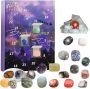 MIS1950s Gemstone Advent Calendar – 2022 Advent Calendar for Kids with 24 Gemstones to Open Each Day, a Complete Rock Collection Christmas Countdown Calendar for Birthday Xmas Girls Boys