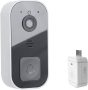 Smart Wireless Remote Video Doorbell, Intelligent Visual Doorbell Home Intercom HD Night Vision WiFi Rechargeable Security Door Doorbell, Support Two-Way Calls