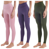 Mipaws Women’s High Rise Leggings Full-Length Yoga Pants with Tummy Control Seamless Waistband