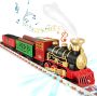 Ouriky Train Set – Electric Steam Train Set Toy for Kids with Smokes